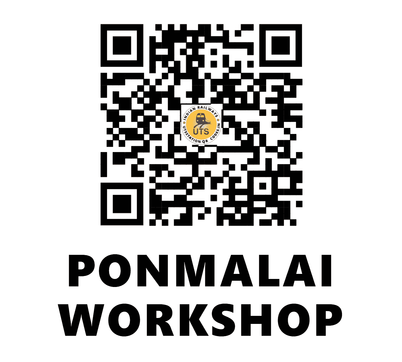 UTS QR Code for PONMALAI WORKSHOP - GOCW - SR (TAMIL NADU)
